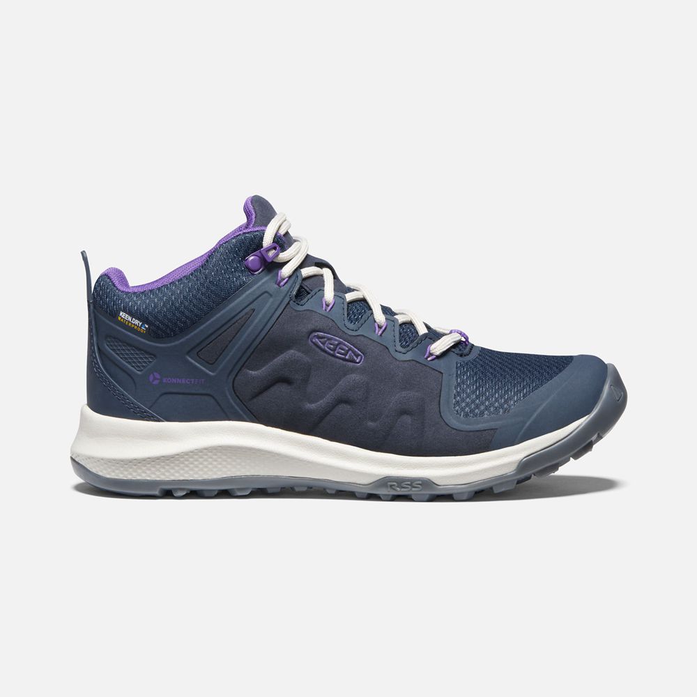 Keen Outdoor Bot Kadın Mavi - Explore Waterproof - Türkiye GNCV69125